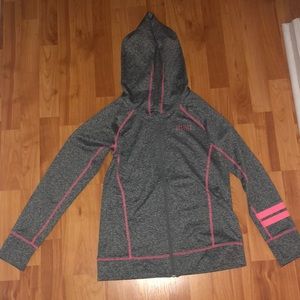 Gray and pink justice zip up
